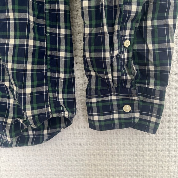 J Crew Blue and Green Plaid Button Up Shirt - Picture 3 of 4